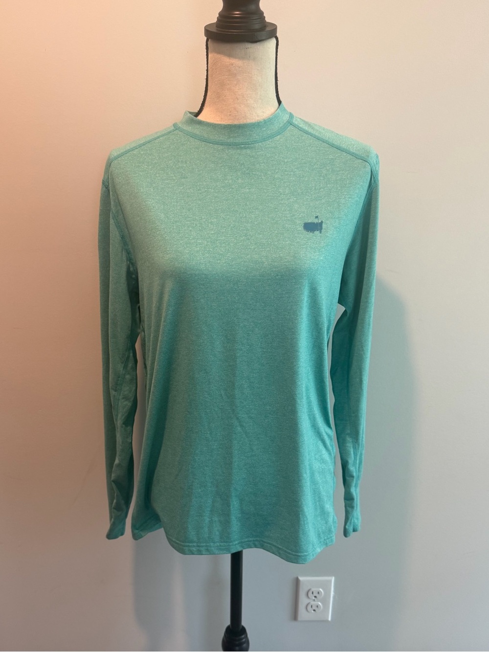 Masters Tech Active Green Long Sleeve Performance Tee Golf Mens size Small